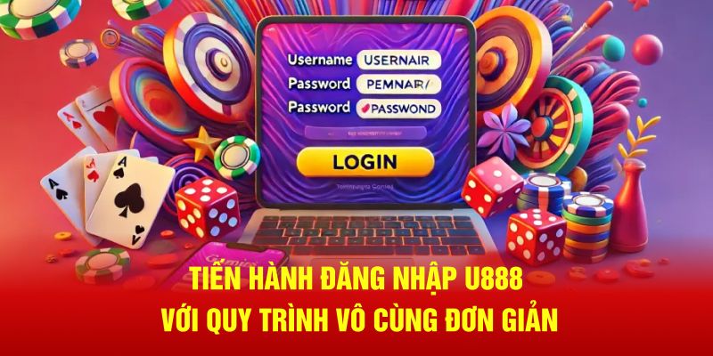 Tiến hành đăng nhập U888 với quy trình vô cùng đơn giản